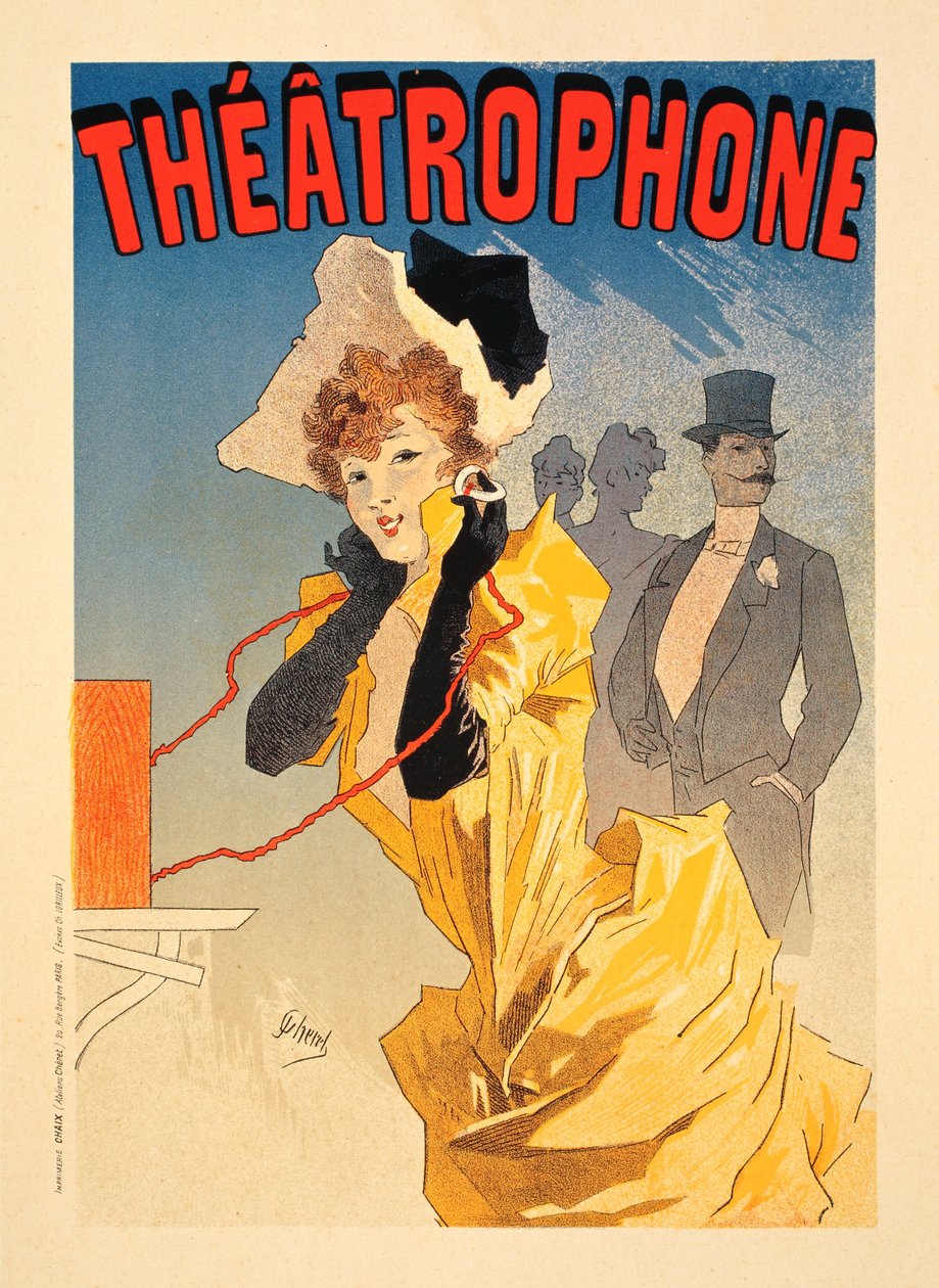 1890年的Théâtrophone 作者 朱尔斯·切雷特（Jules Cheret）