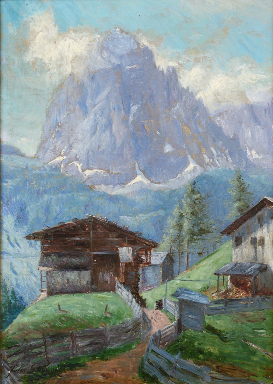 在Val Gardena的Langkofel宅基地 作者 朱尔斯·德斯高夫
