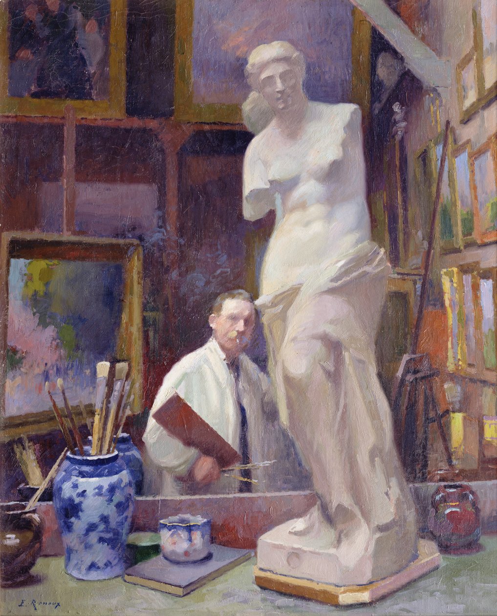 Ernest Renoux在他的工作室，50，rue Saint-Didier 作者 朱尔斯·欧内斯特·雷诺