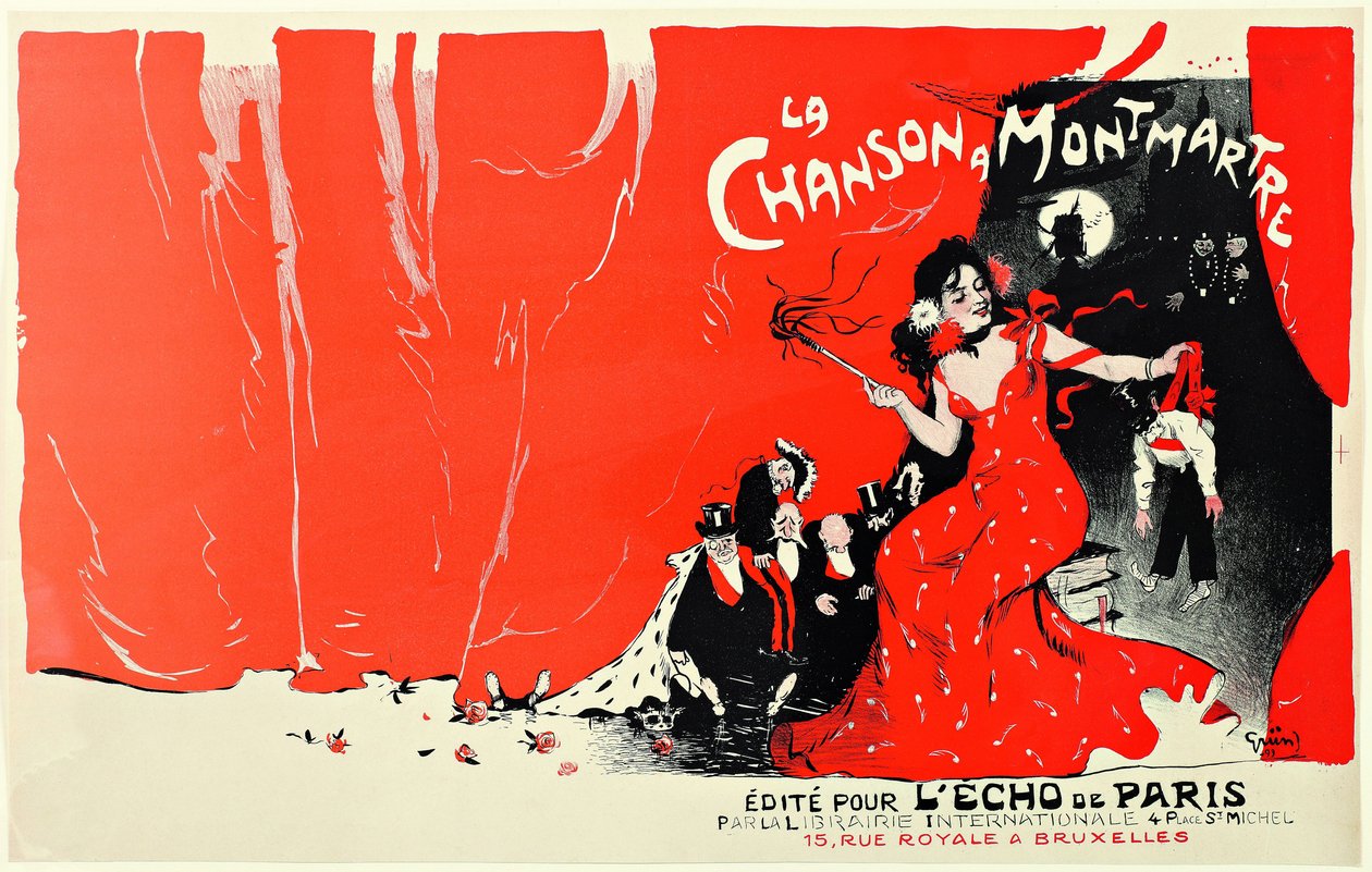 La Chanson à Montmartre 歌曲在蒙马特，1900。 作者 儒勒·亚历山大·格林