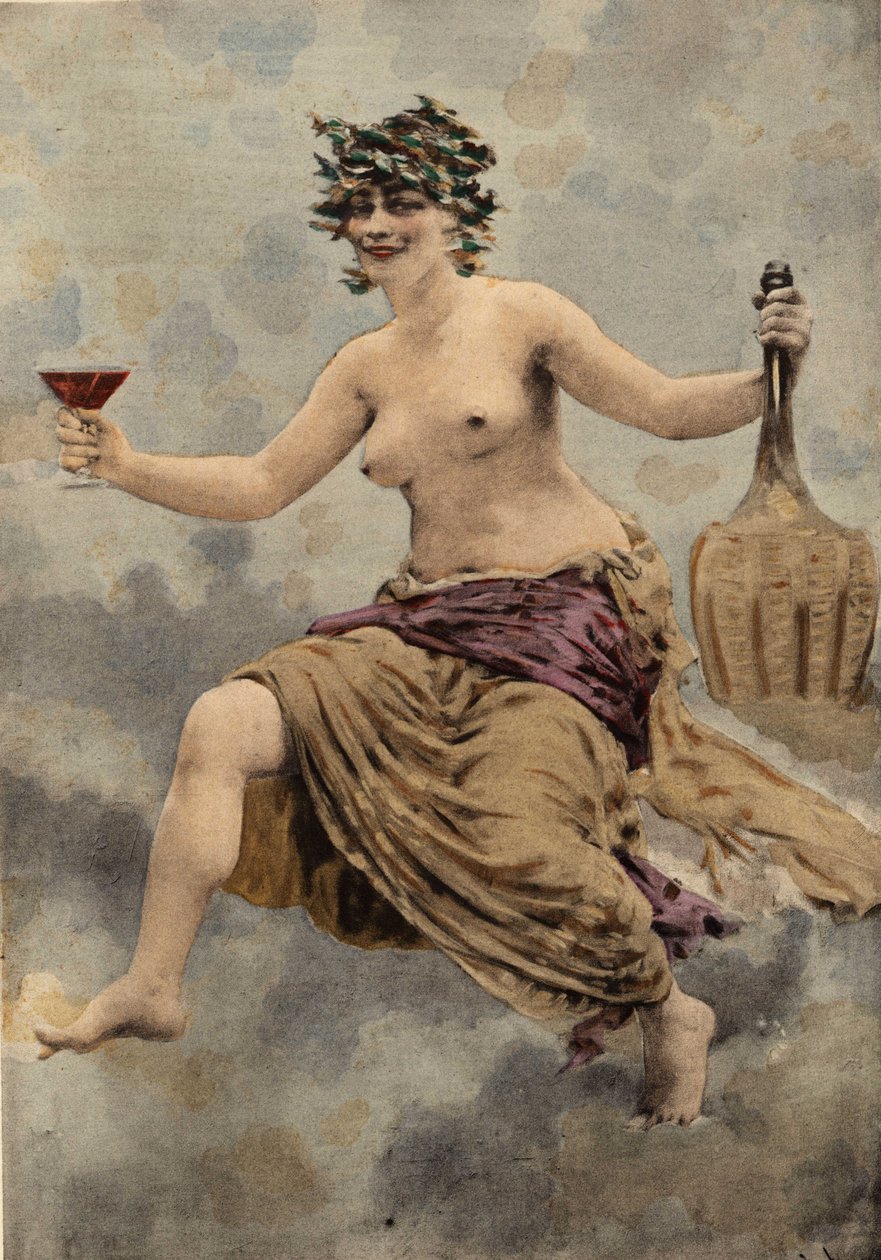 Bacbuc，瓶中神谕的女主人。朱尔斯-加尼埃的插图。拉伯雷与儒勒-加尼埃的作品 作者 朱尔斯·阿森·加尼尔