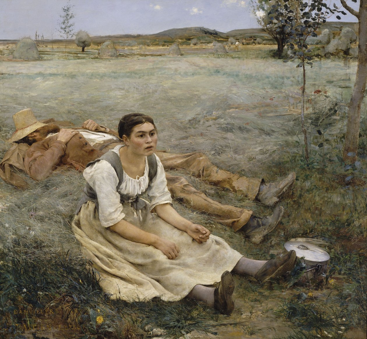 法语: Les foins Hay Making 作者 朱尔斯·巴斯蒂安·莱佩奇
