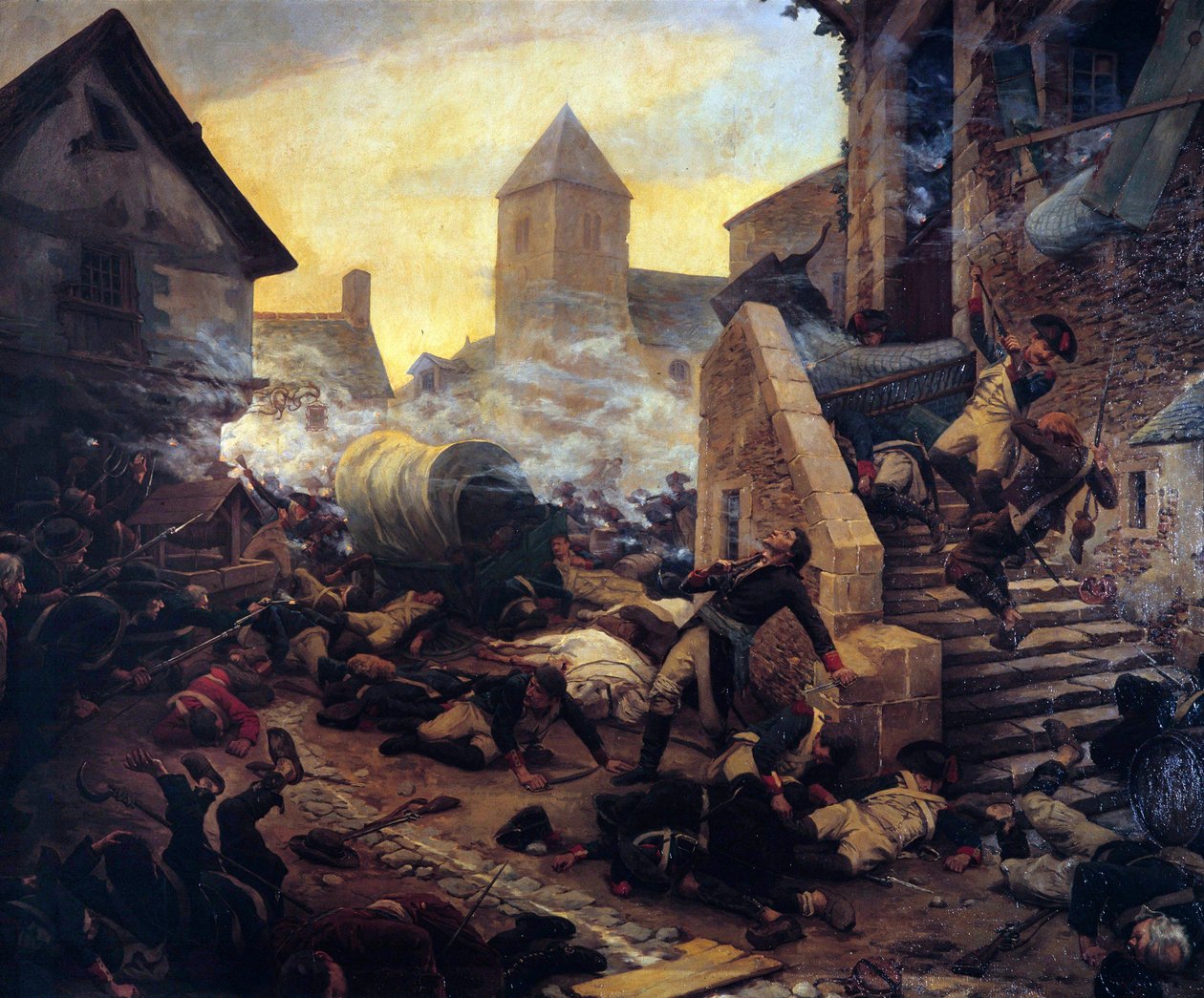 穆兰将军在 1794 年舒莱战役中阵亡 作者 朱尔斯·贝诺瓦·利维