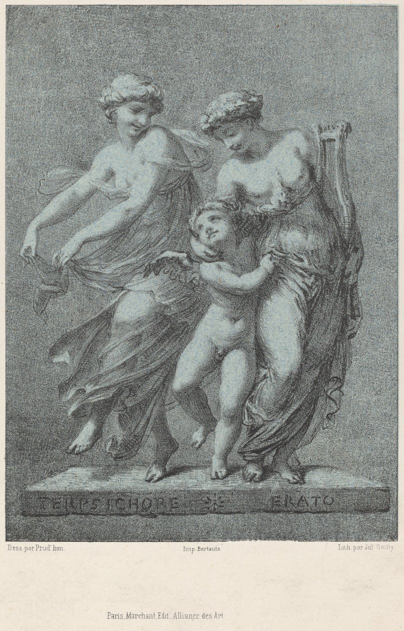 阿波罗和缪斯女神 作者 Jules Boilly 在 Pierre Paul Prud'hon 之后