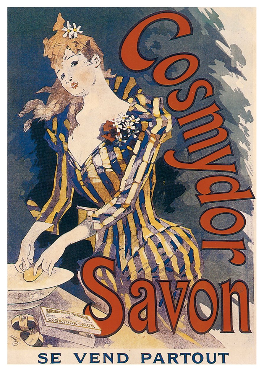 Cosmydor Savon，1891年 作者 朱尔斯·切雷特（Jules Cheret）