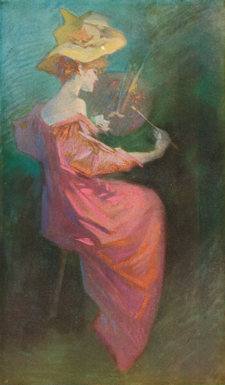 这幅画，c1893 作者 朱尔斯·切雷特（Jules Cheret）