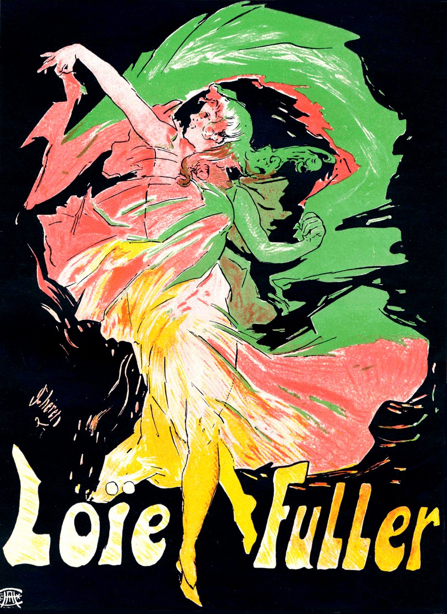 LoïeFuller海报，1897年。 作者 朱尔斯·切雷特（Jules Cheret）