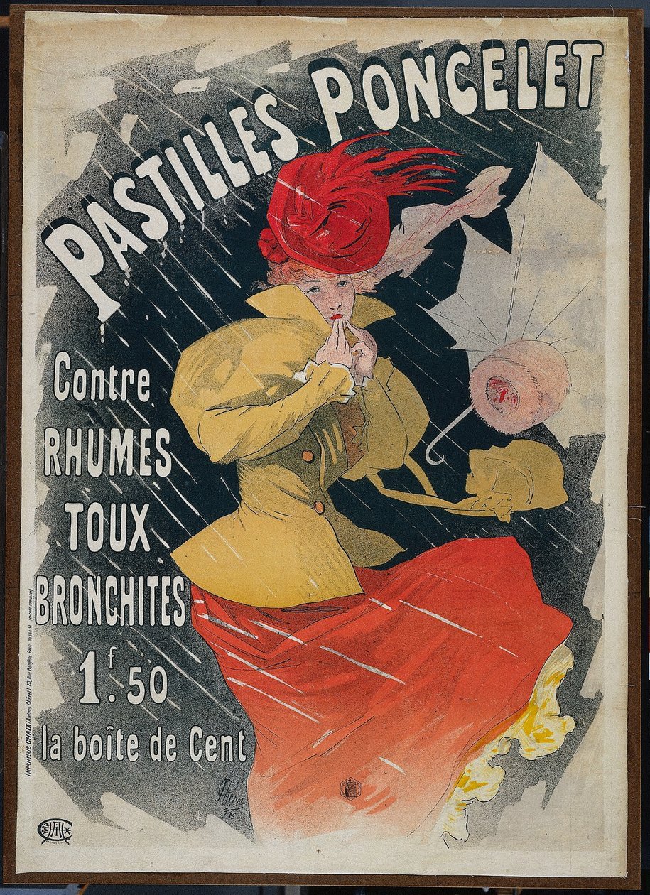 Pastilles Poncelet，1896年。 作者 朱尔斯·切雷特（Jules Cheret）