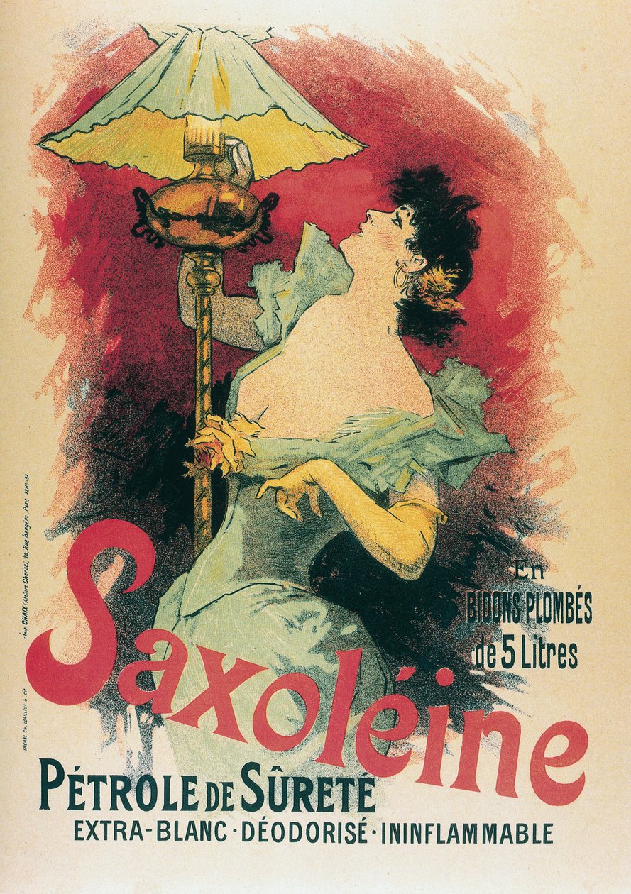 "Saxolein" 1891年（石版画 作者 朱尔斯·切雷特（Jules Cheret）