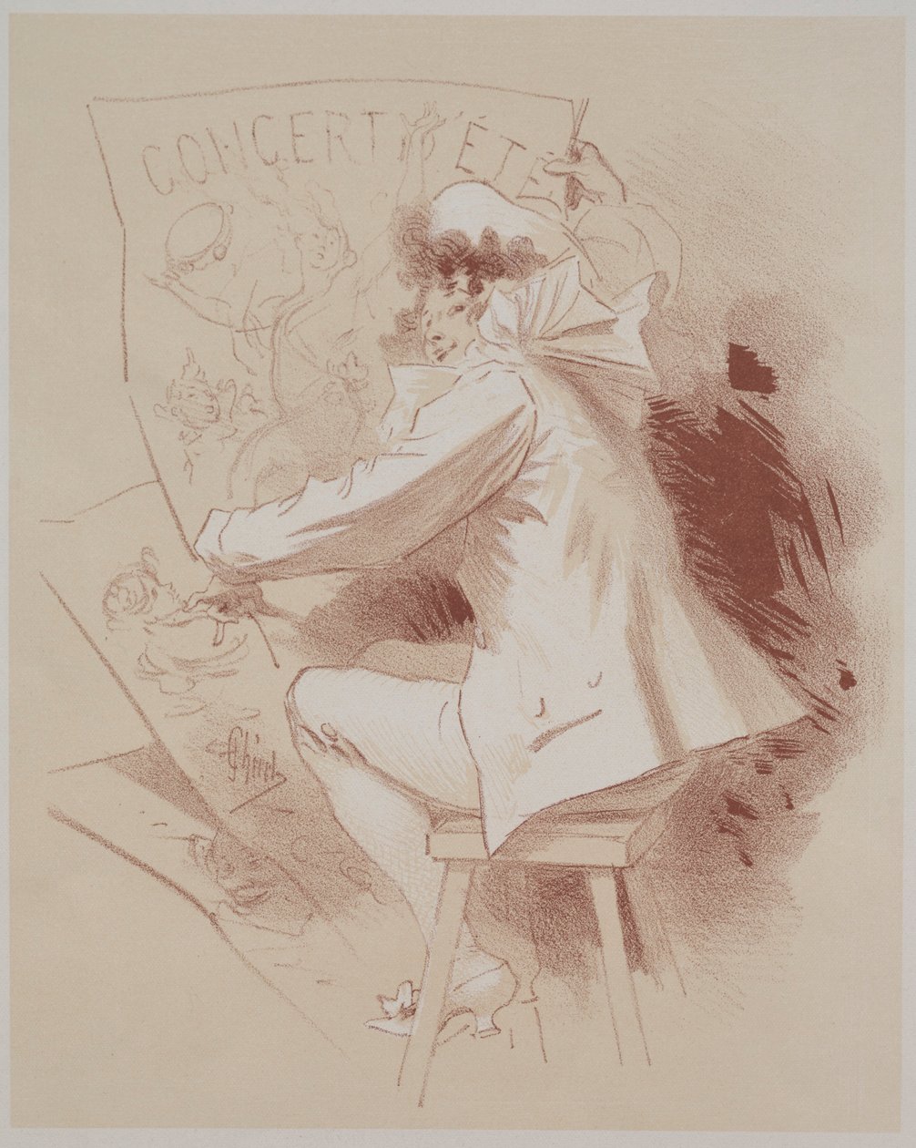 夏季音乐会c。 1895-1900。 作者 朱尔斯·切雷特（Jules Cheret）
