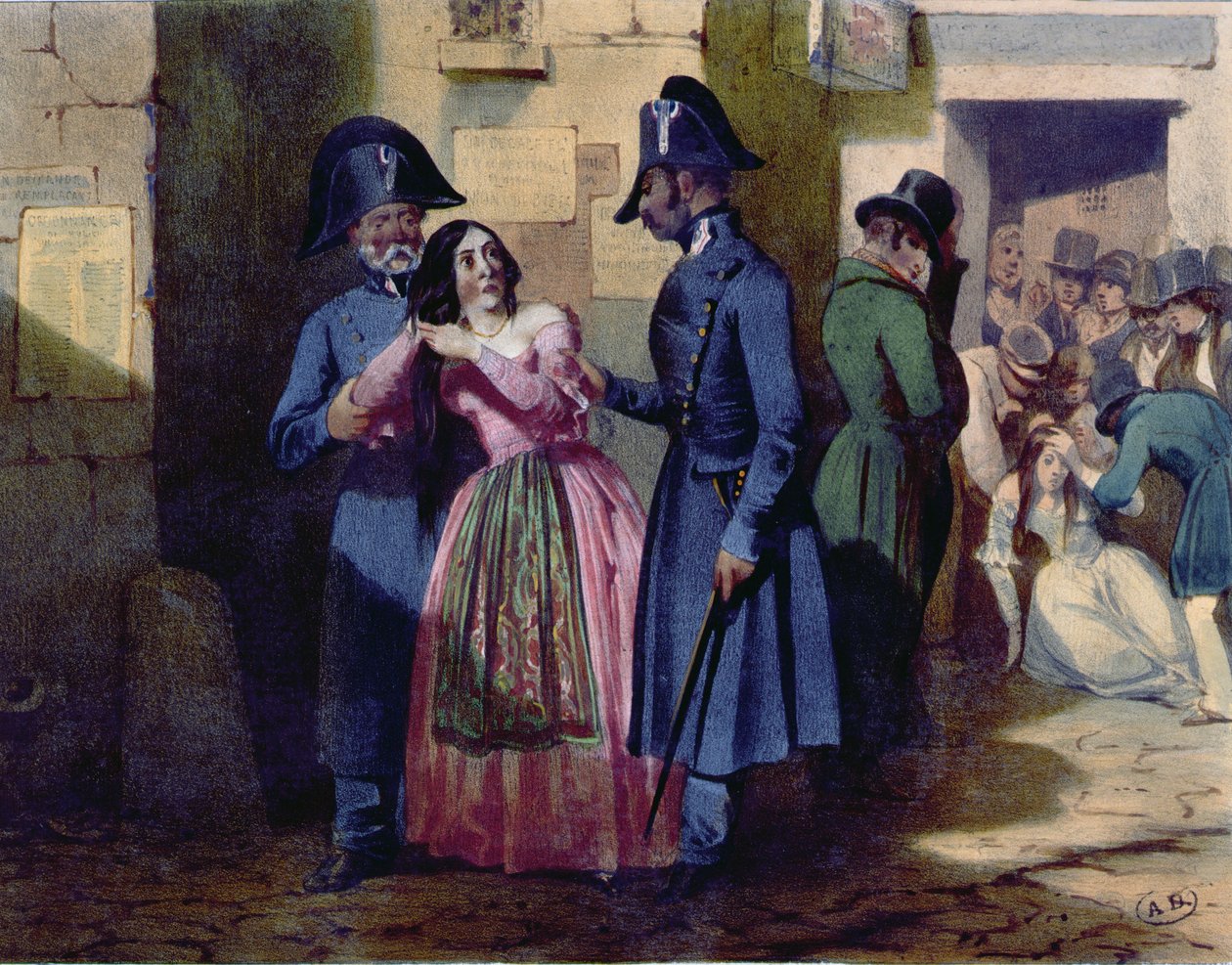 警方逮捕妓女，第1835页 作者 朱尔斯·大卫