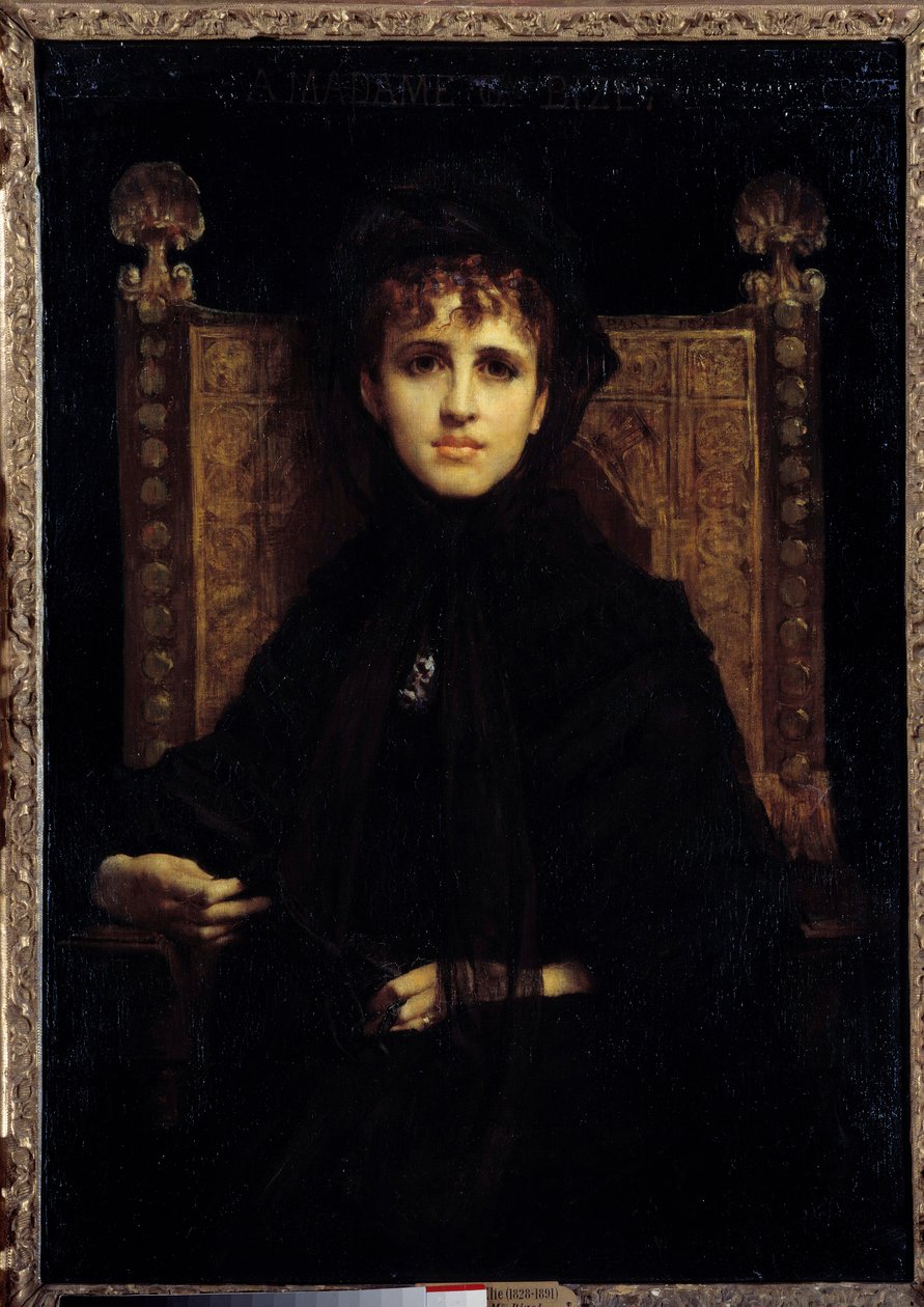 Portrait of Madame Georges Bizet (1849-1926). Painting by Jules Elie Delaunay (1828 - 1891) 作者 朱尔斯·埃利·德劳内