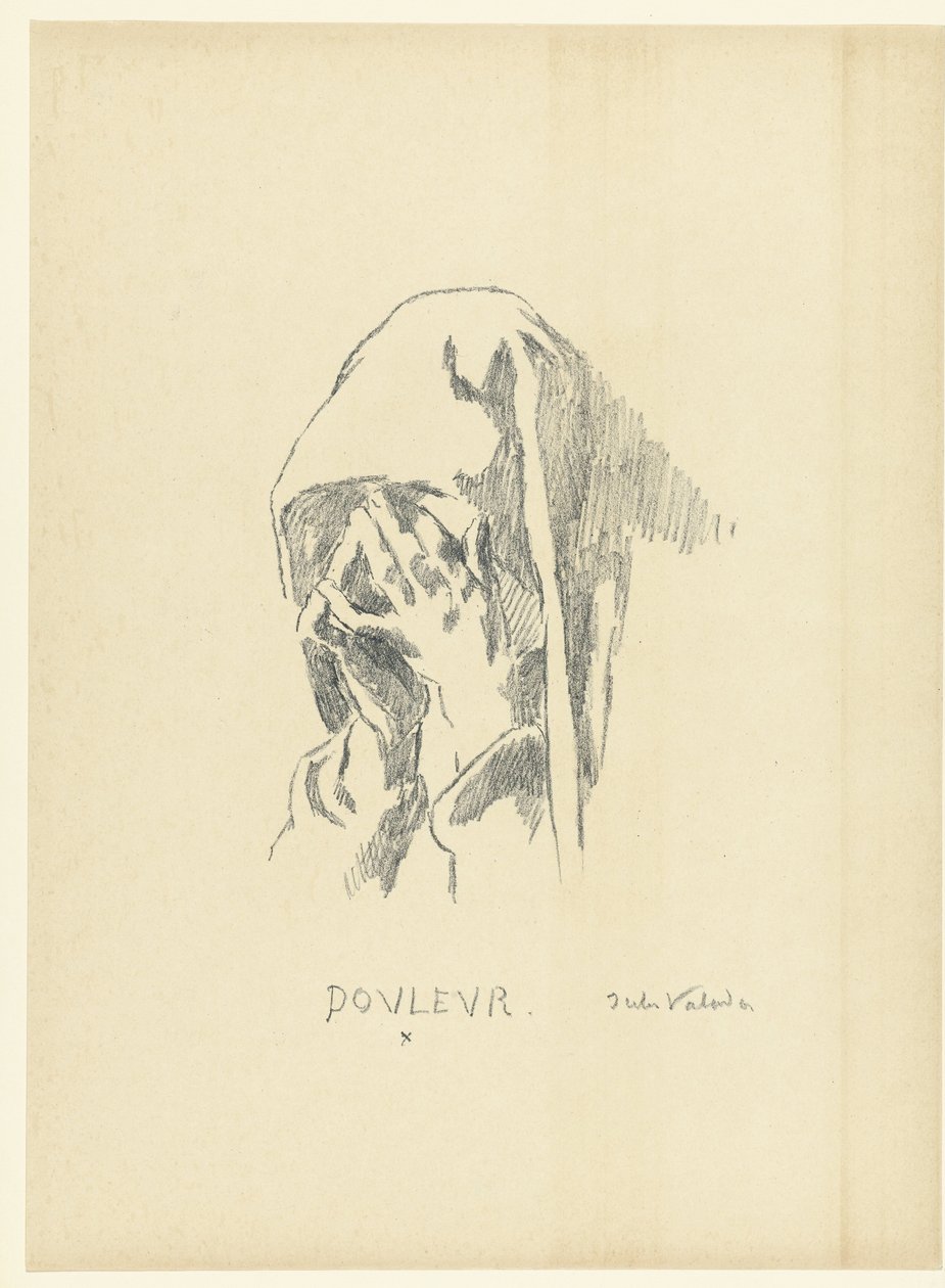 悲痛欲绝的妇女双手抱头
聪明
Douleur（物品上的标题）
L