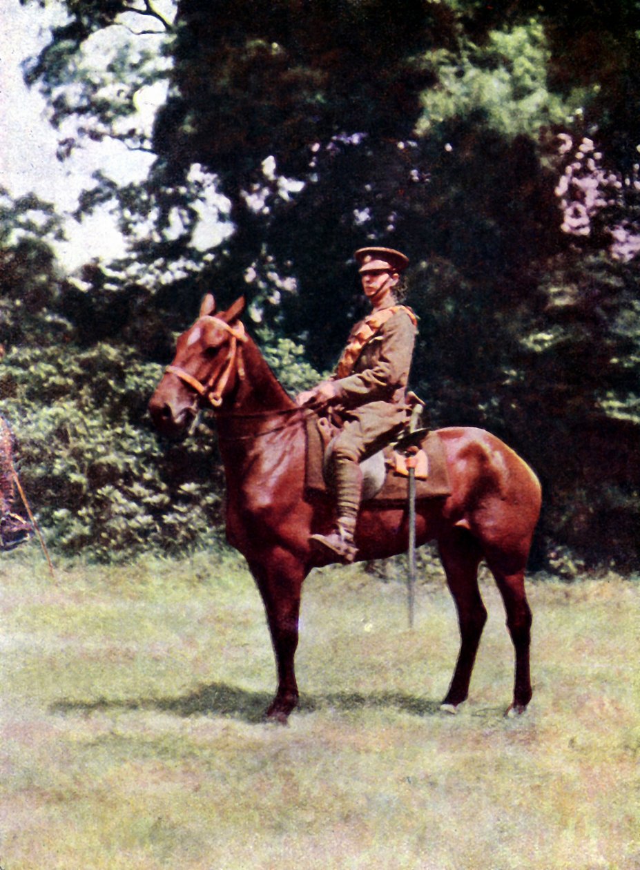 1914年9月巴黎东部马恩河战役期间英国骑兵的骑士（自然色） 作者 朱尔斯·格维斯·考特莱蒙
