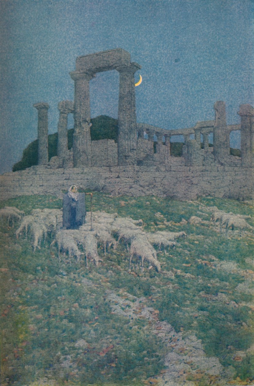波塞冬神庙和雅典娜或埃伊纳岛，1913年 作者 朱尔斯·格林
