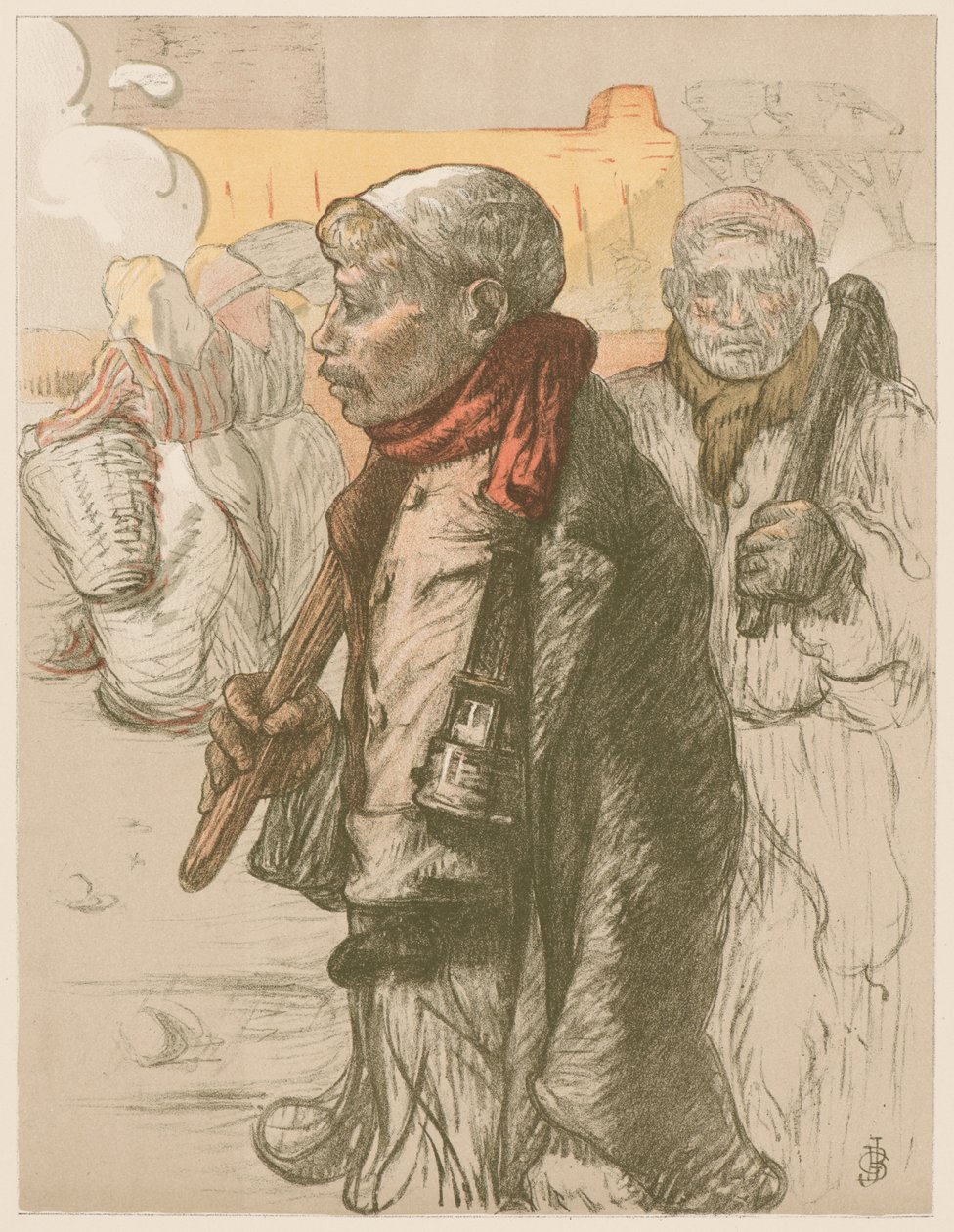 Au Pays Noir 在黑区，约1898年。 作者 朱尔斯·古斯塔夫·贝松