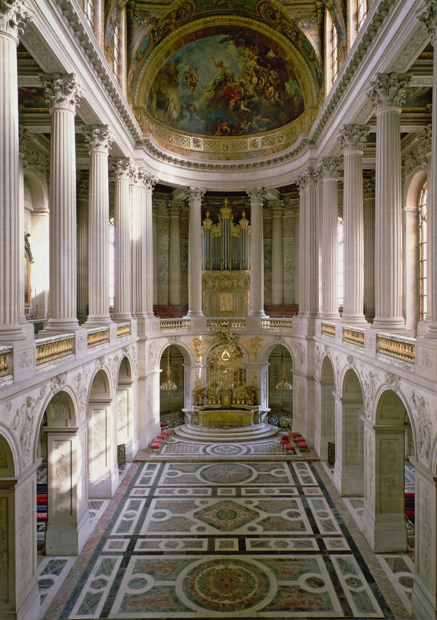 向东看的Chapelle Royale（皇家礼拜堂）由Robert de Cotte（1656-1735）完成，1699年开始计划于1689年制定，专用于1710年 作者 朱尔斯·哈杜因·曼萨特