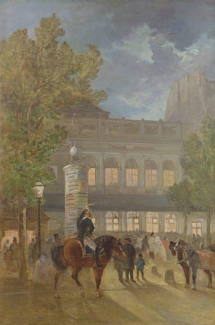 Theatre Gymnase，晚上 作者 朱尔斯·赫里乌（Jules Hereau）