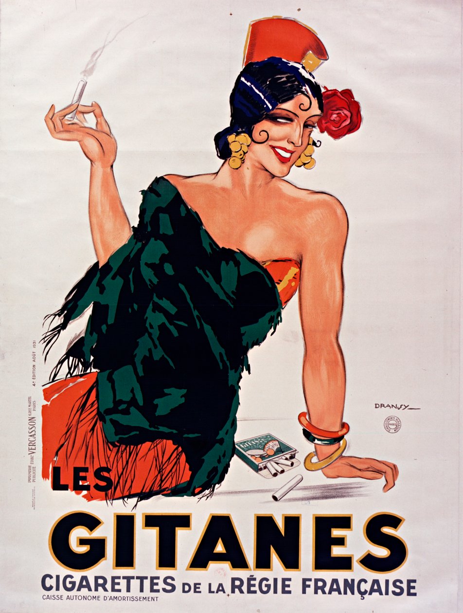 Cigarettes Gitanes, 1931年。 作者 朱尔斯·伊纳德·德拉尼（Jules Isnard Dransy）