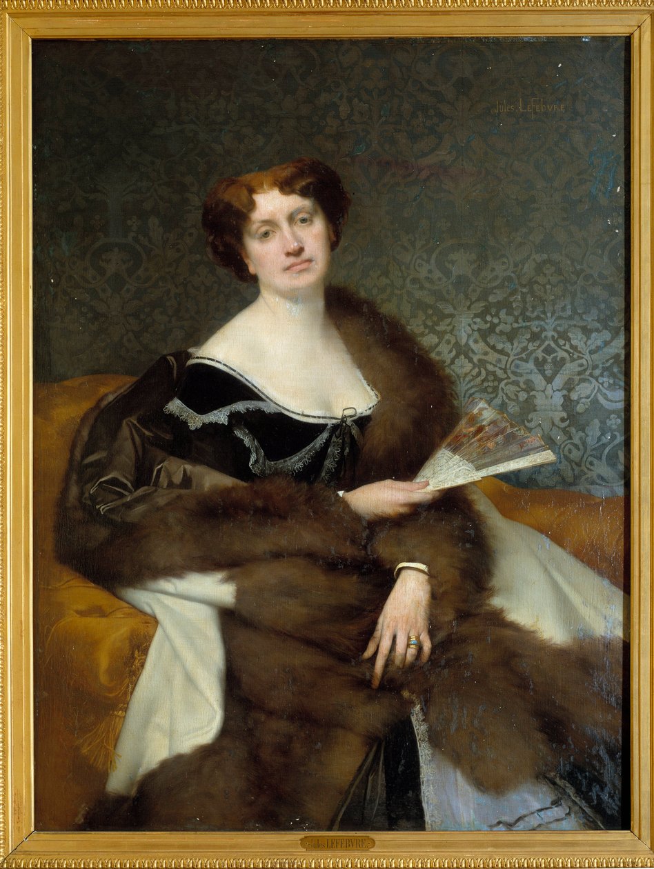 Portrait of Madame Alexandre Dumas Son nee Nadia Knorring Painting by Jules Lefebvre (1836-1911) 19th century Villers Cotterets. Alexandre Dumas Museum 作者 儒勒·约瑟夫·列斐伏尔