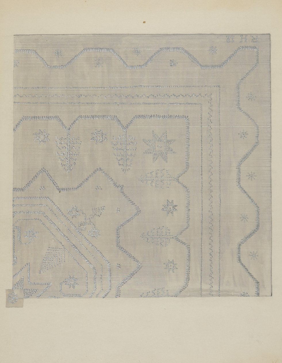 坎德威克编织的盖毯，约1936年。 作者 儒勒·勒费弗尔