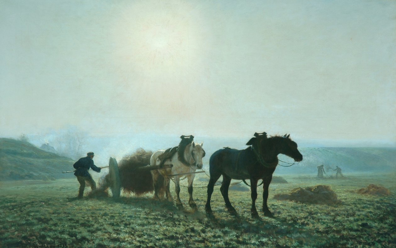 马在一个领域，1873年 作者 朱尔斯·莱昂·蒙蒂尼