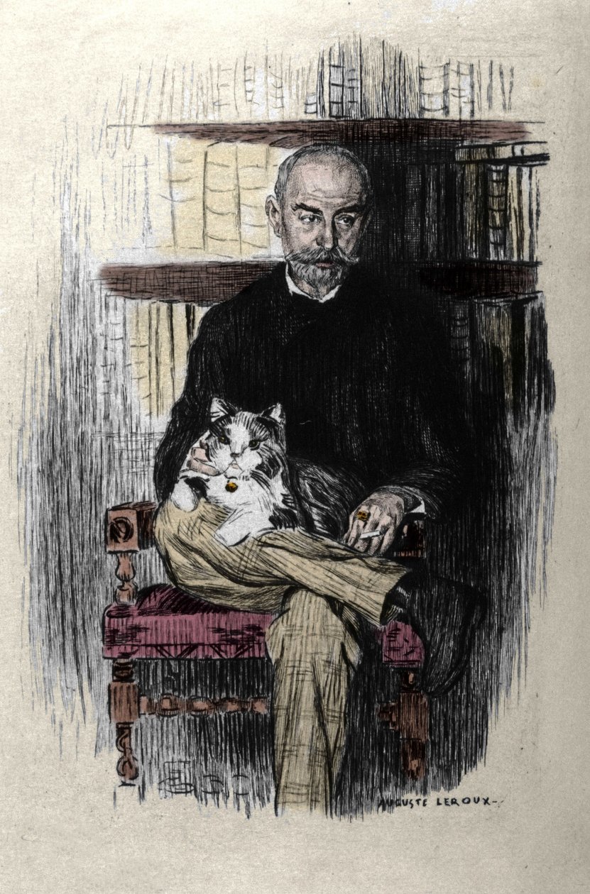 作家和文学评论家约里斯-卡尔-魏斯曼（1848-1907 年）的肖像。由奥古斯特-勒鲁（1871-1954 年）绘制。 作者 儒勒·玛丽·奥古斯特·勒鲁