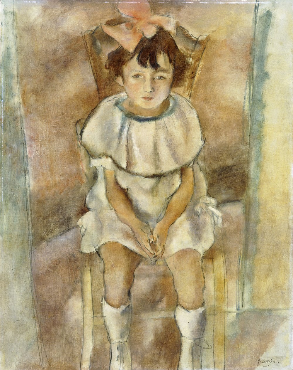 粉红色的小女孩，1926年 作者 朱尔斯·帕辛
