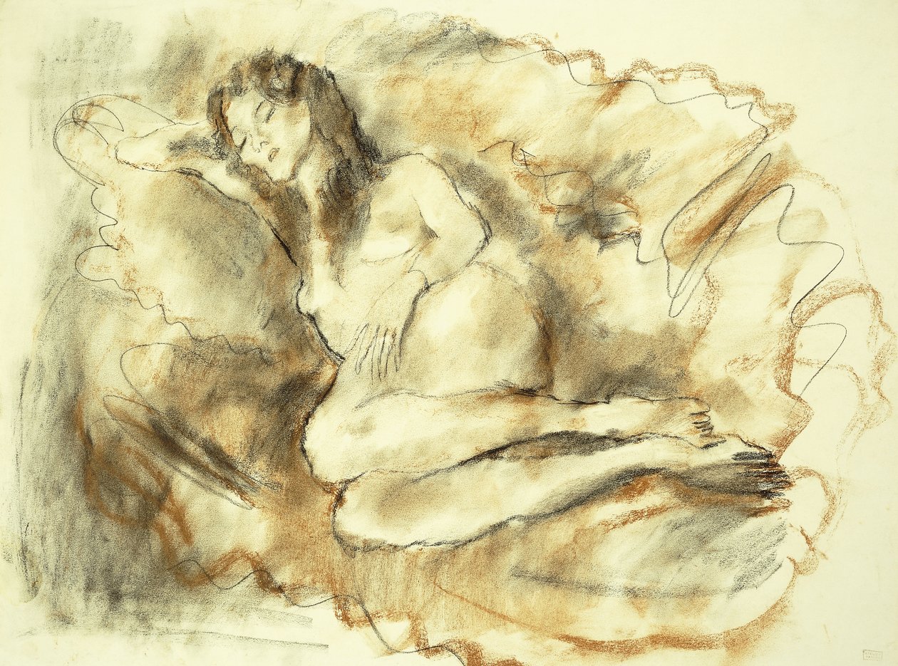 裸体Nu Layer，1929年 作者 朱尔斯·帕辛