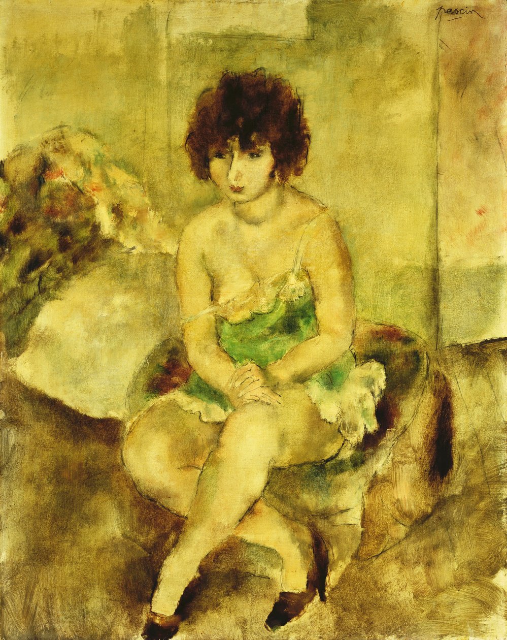 露西·克罗格（Lucy Krohg）的肖像，约1925年 作者 朱尔斯·帕辛