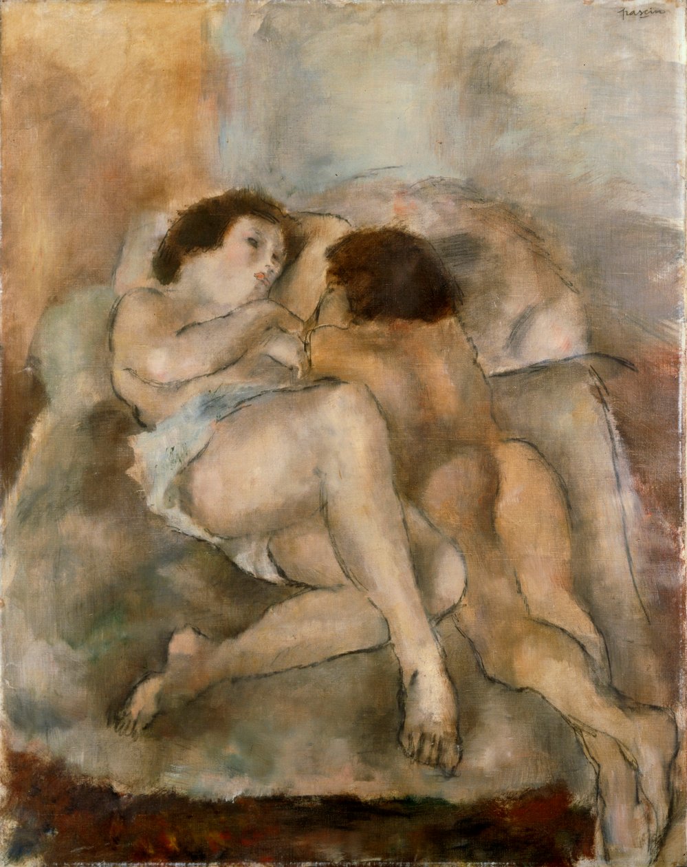 两幅裸体画 作者 朱尔斯·帕辛