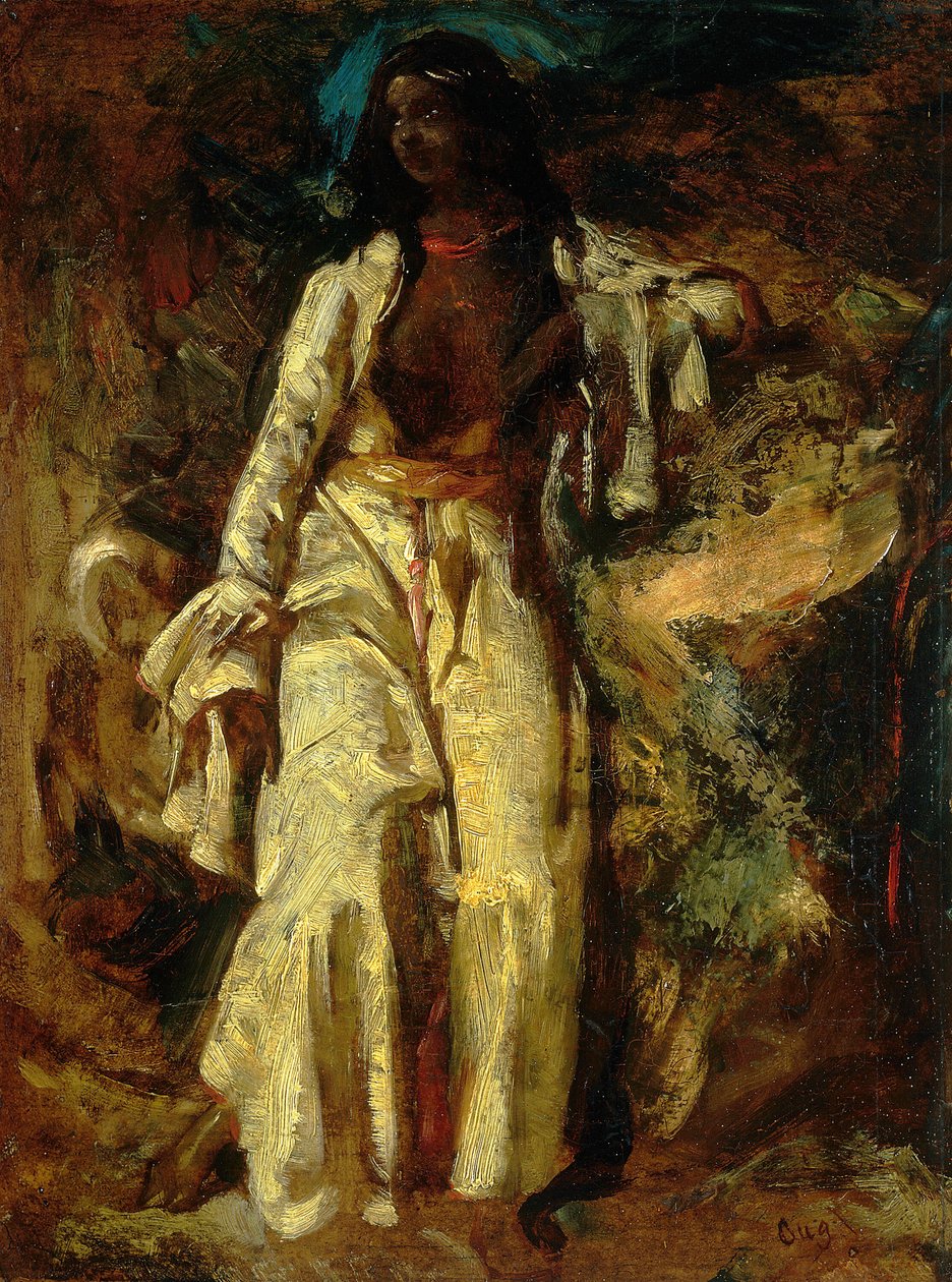 努比亚妇女，182530。 作者 朱尔斯·罗伯特·奥古斯特