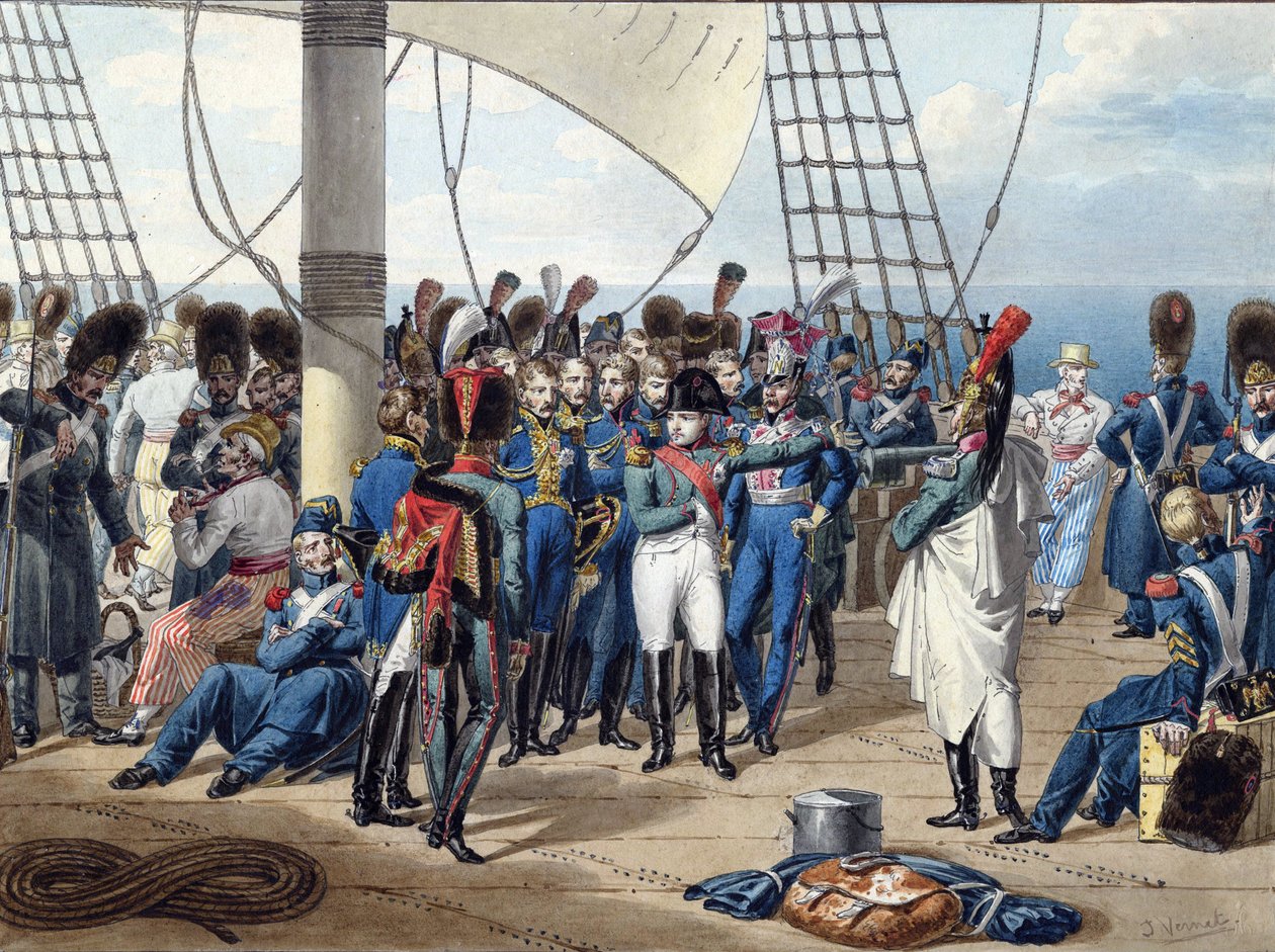 拿破仑从厄尔巴岛归来 - Vernet, Jules (1792-1843) - 1815 - 纸本水彩 - 26,2x34,7 - 私人收藏 作者 儒勒·韦尔内
