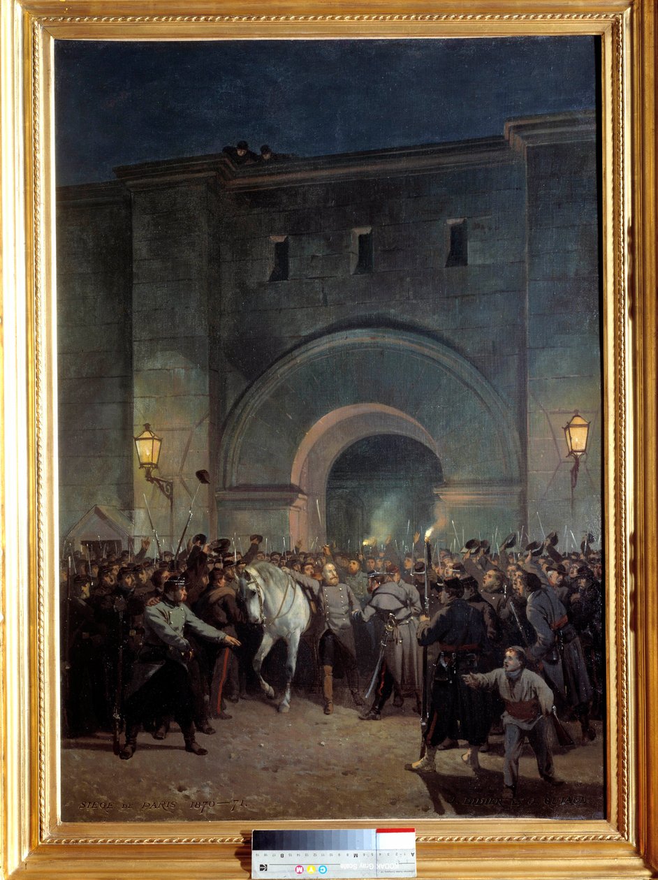 1871 年 1 月 21 日马萨斯囚犯的获释马萨斯是里昂附近的一座监狱。 Jules Didier (1831-1892) 和 Jacques Giraud (1811-1876) 的绘画 作者 Jules and Guiaud Jacques Didier