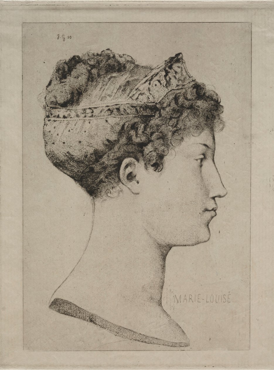 玛丽·路易斯（Marie Louise），1860年创作的个人资料。 作者 朱尔斯·德·冈古特