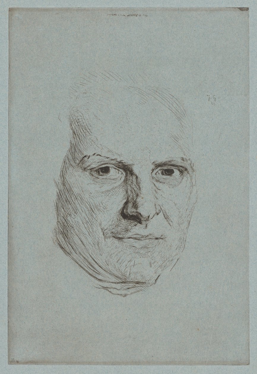 阿贝-雷纳尔面具 作者 朱尔斯·德·贡古（Jules de Goncourt），模仿莫里斯·昆汀（Maurice Quentin）
