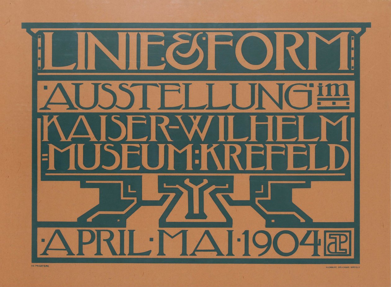 Linie & Form展览，1904年。 作者 儒勒·德·普拉特雷