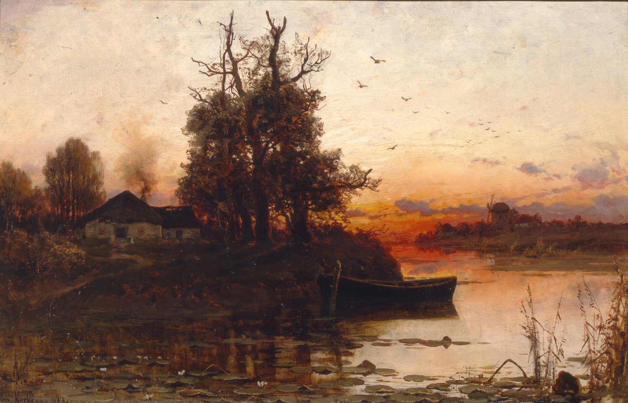 寂静的夜晚，1894年 作者 朱莉·朱利耶维奇·克莱弗