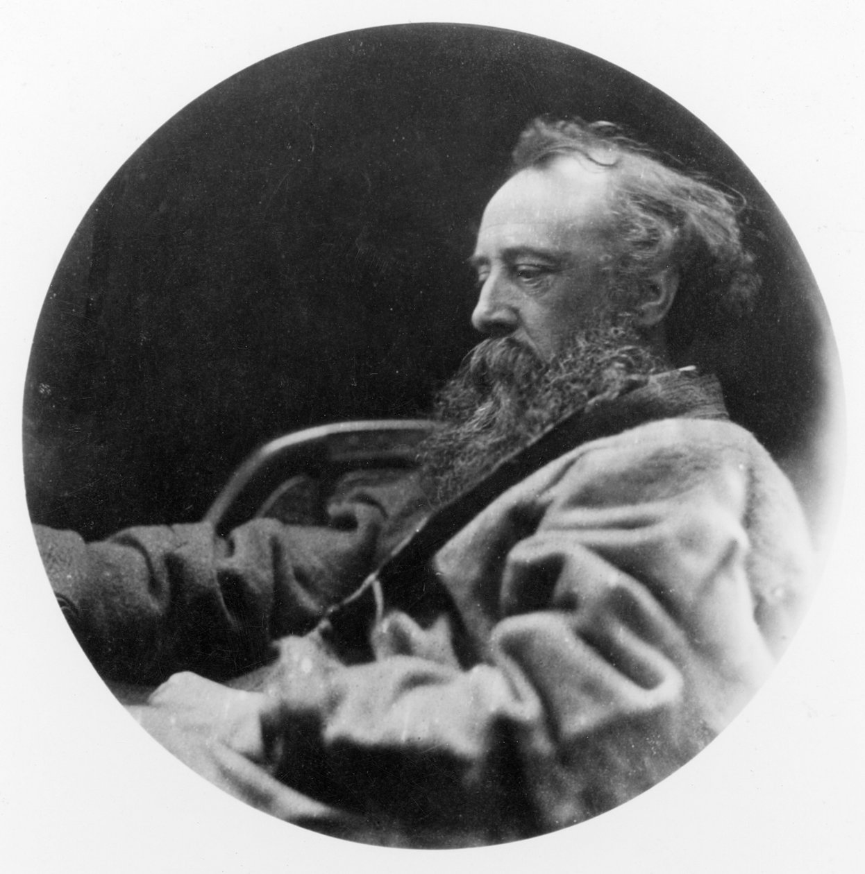 George Frederick Watts的肖像（bw照片） 作者 朱莉娅·玛格丽特·卡梅伦