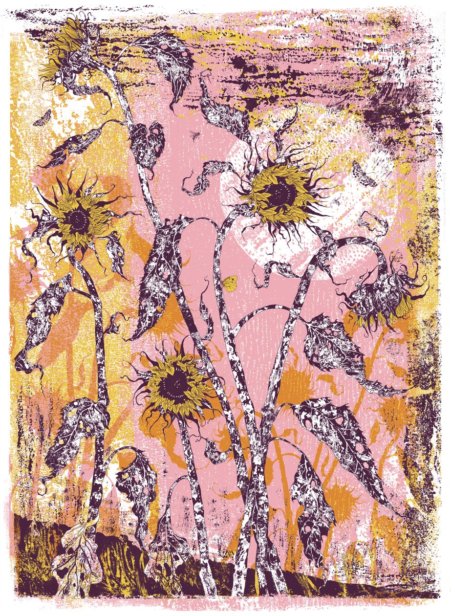 son sine sole iris，2016（丝网版画） 作者 朱莉娅·麦肯齐（Julia McKenzie）