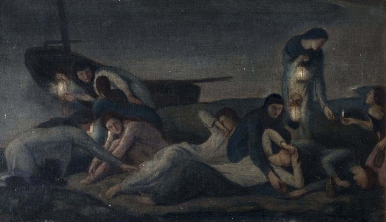 智慧和愚蠢的处女，c.1920 作者 朱莉娅·韦奇伍德（Julia Wedgewood）