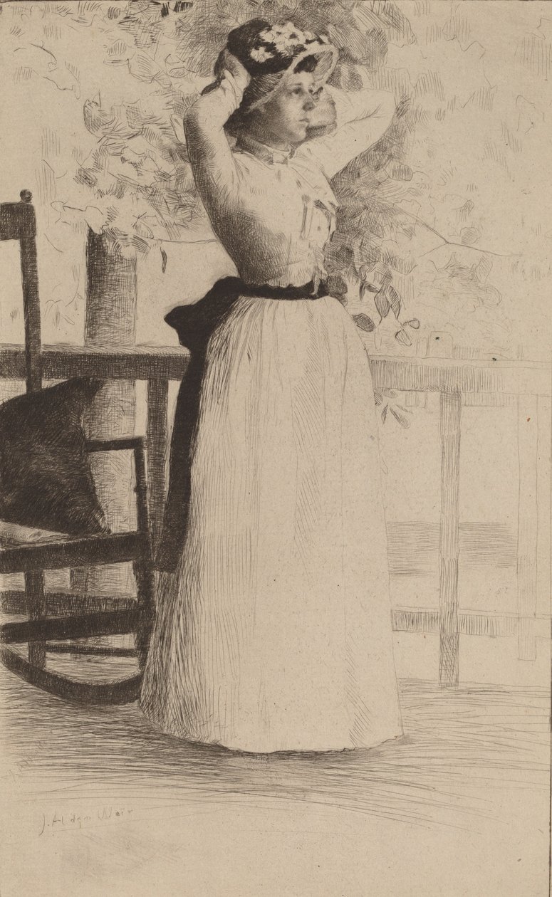 胡小姐的画像，1889年。 作者 朱利安·奥尔登·威尔