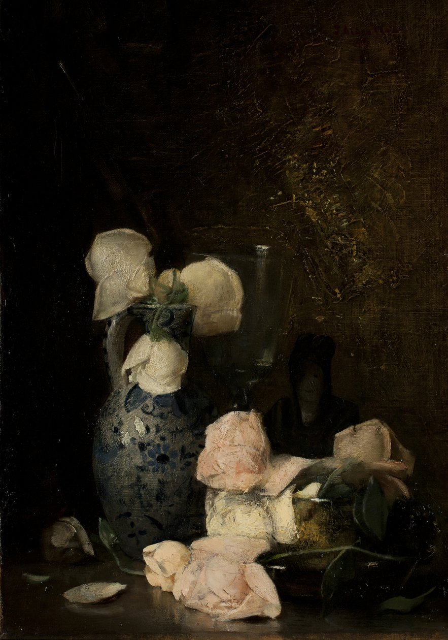 玫瑰，1880  -  90年代 作者 朱利安·奥尔登·威尔