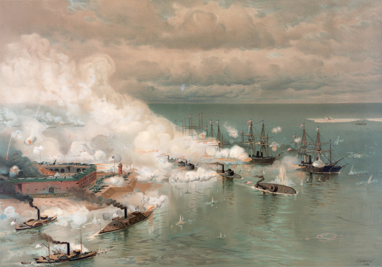 路易斯-普朗（1824-1909 年）的《莫比尔湾战役 作者 朱利安·戴维森