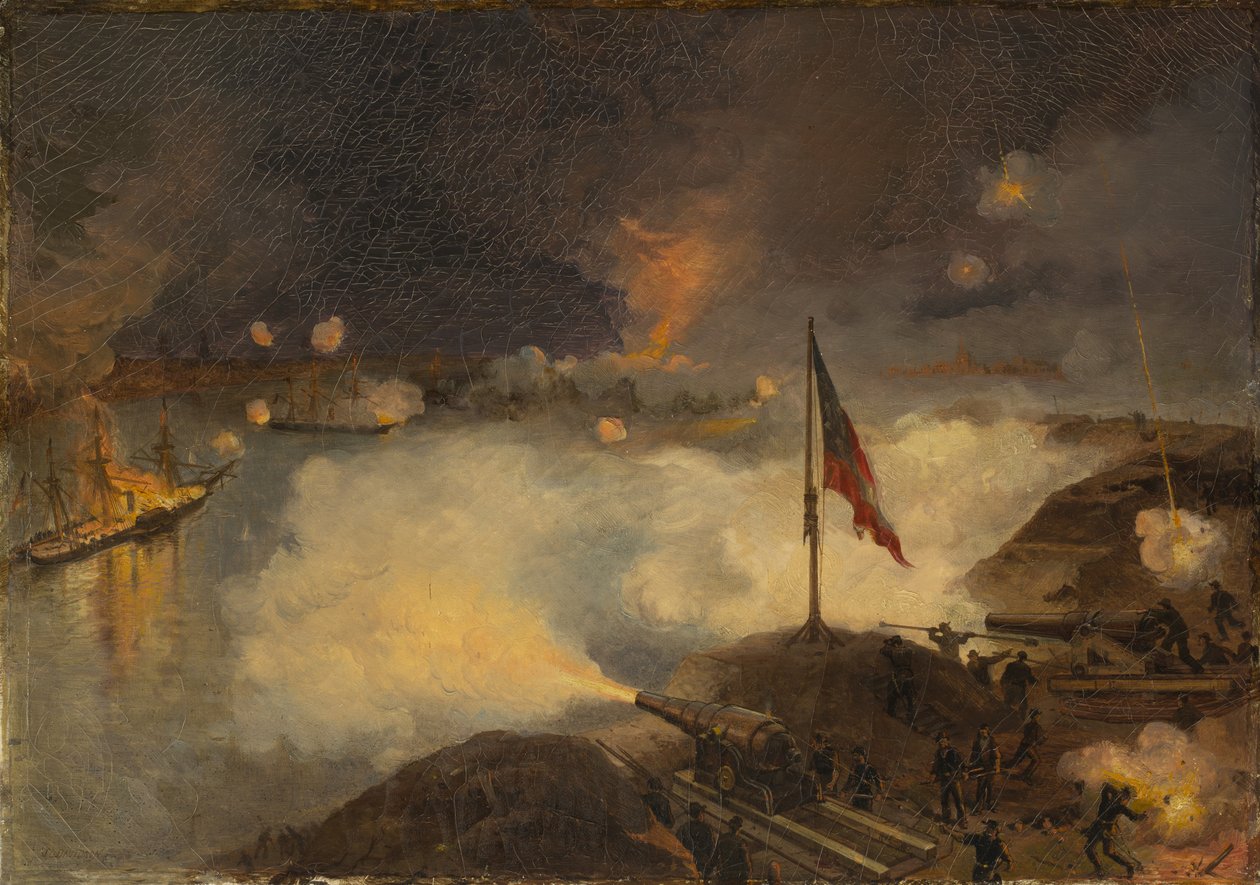哈德逊港战役，1863年，1886年 作者 朱利安·奥利弗·戴维森