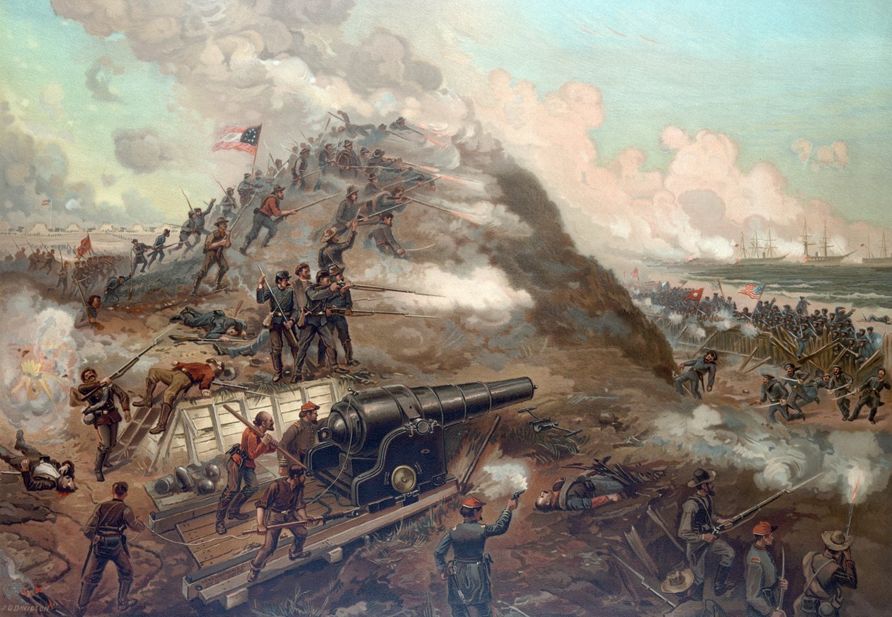 捕获Fort Fisher，酒吧。 1887年 作者 朱利安·奥利弗·戴维森