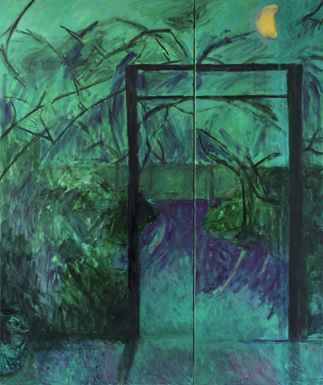 Moonlit Garden(oil on canvas) 作者 朱莉英雄