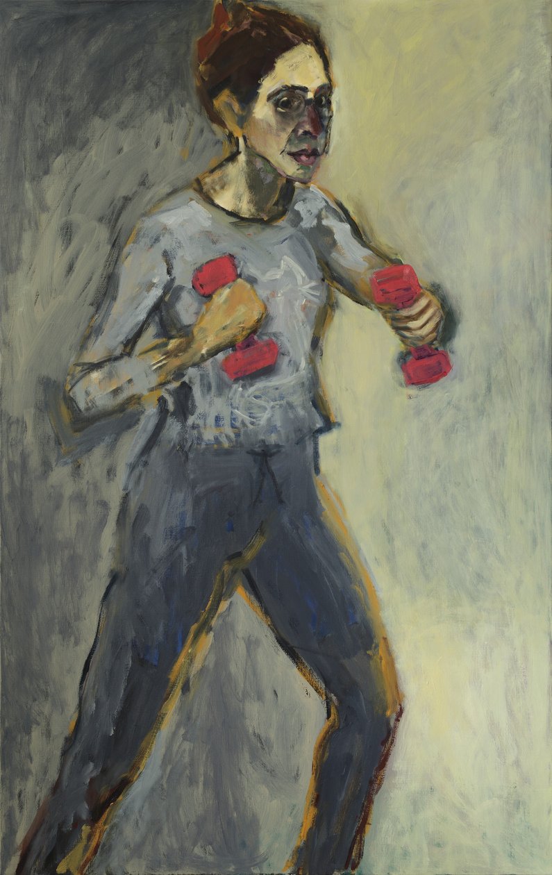 自画像，2015，（丙烯酸和布面油画） 作者 朱莉英雄