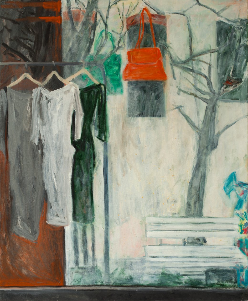 服装店》，2016 年（布面油画） 作者 朱莉英雄