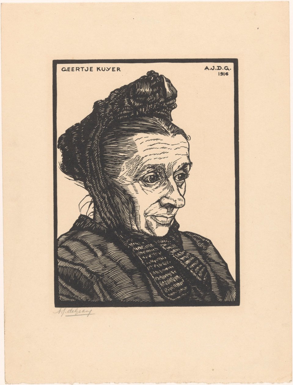 Geertje Kuijer 肖像 作者 Julie de Graag（艺术家签名）